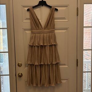 Elegant Rose Gold  Sleeveless Dress
